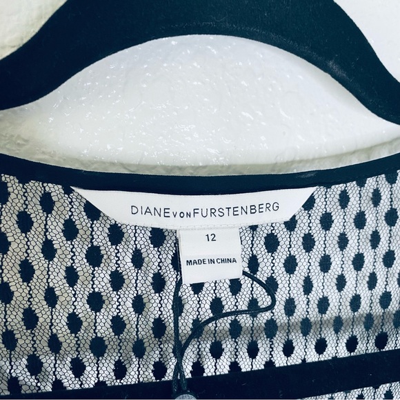 Diane Von Furstenberg NEW DVF Jamie Pirouette Dot Silk Lace Layered Dress 12 - Picture 12 of 12